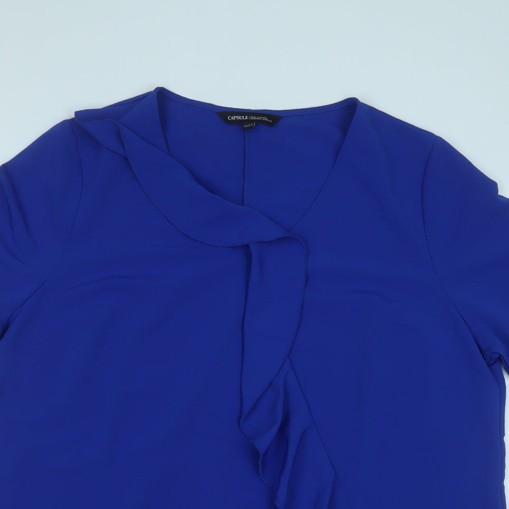 Capsule Womens Blue  Polyester Basic Blouse Size 20 V-Neck