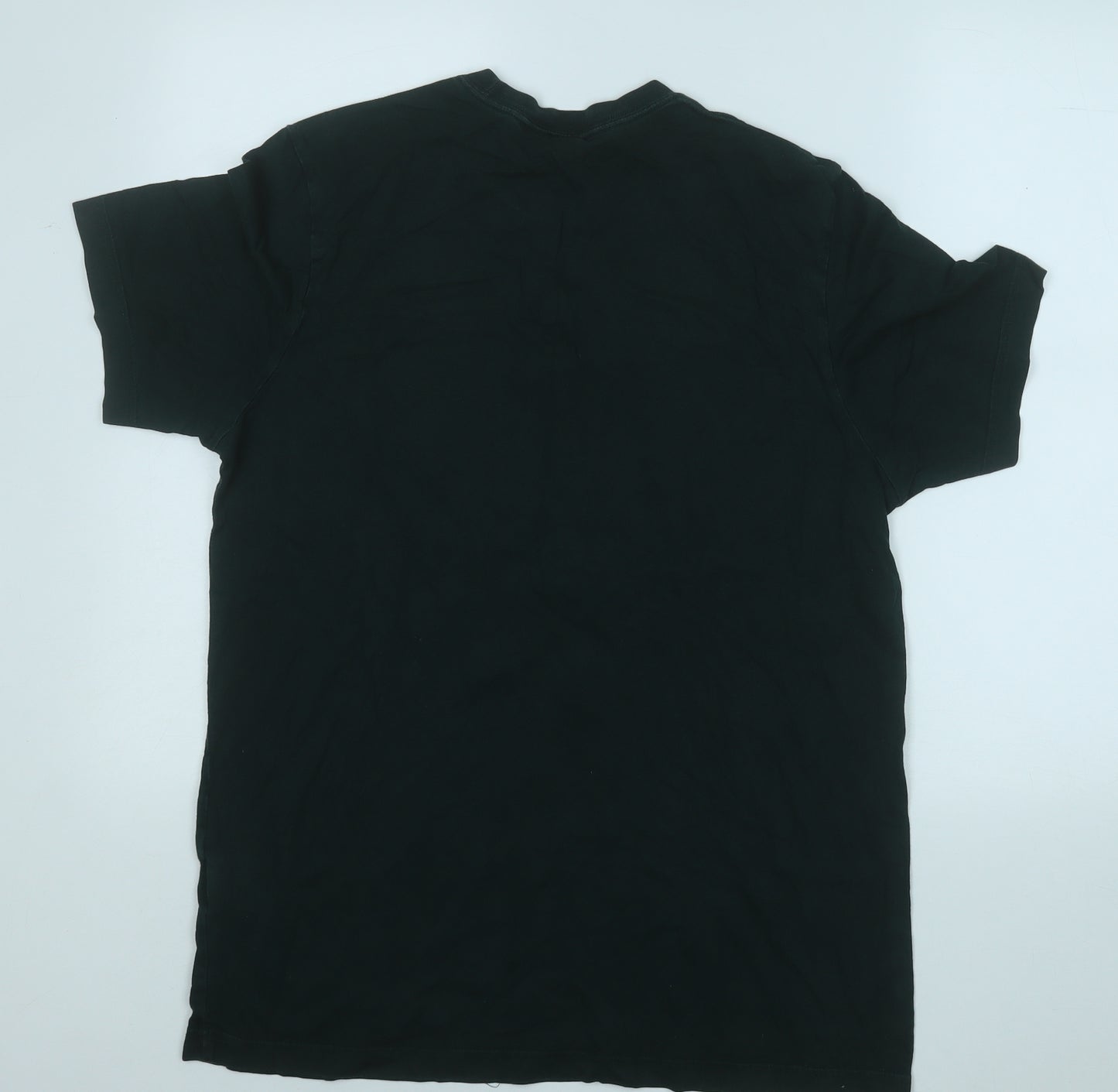 adidas Mens Green  Cotton  T-Shirt Size L Round Neck