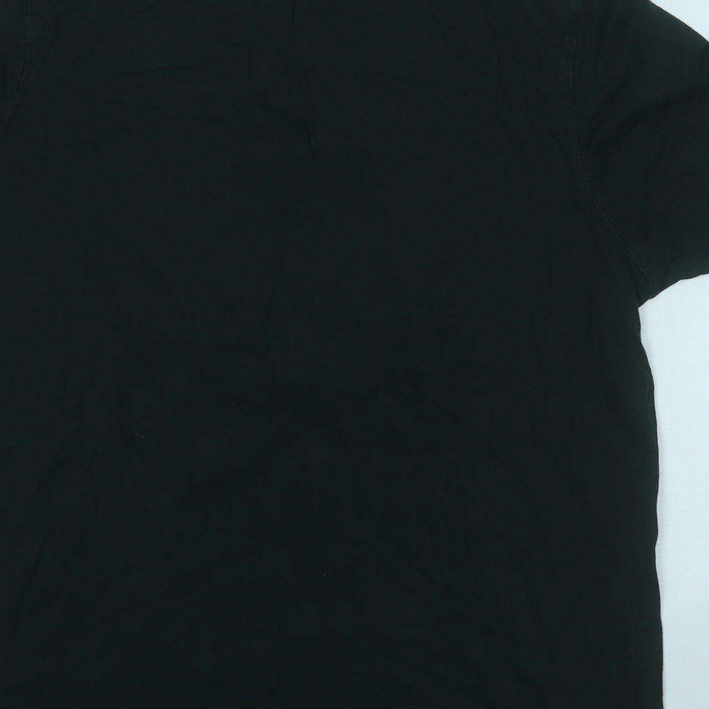 adidas Mens Green  Cotton  T-Shirt Size L Round Neck