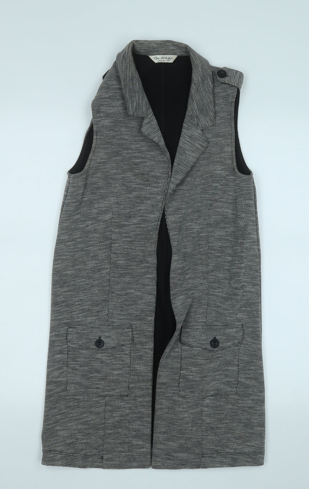 Miss Selfridge Womens Grey Collared  Polyester Cardigan Jumper Size 8