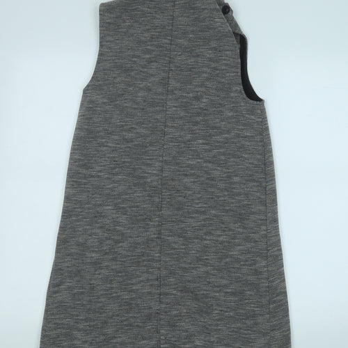 Miss Selfridge Womens Grey Collared  Polyester Cardigan Jumper Size 8
