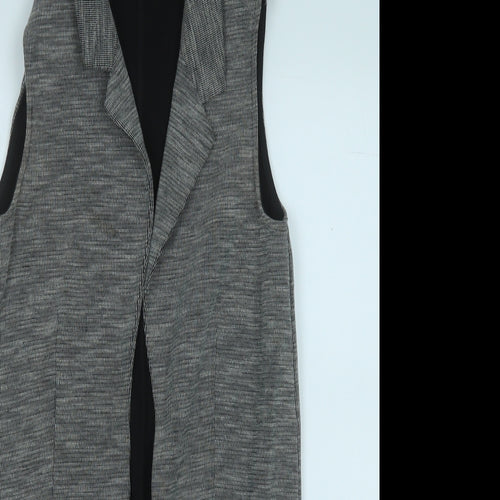 Miss Selfridge Womens Grey Collared  Polyester Cardigan Jumper Size 8