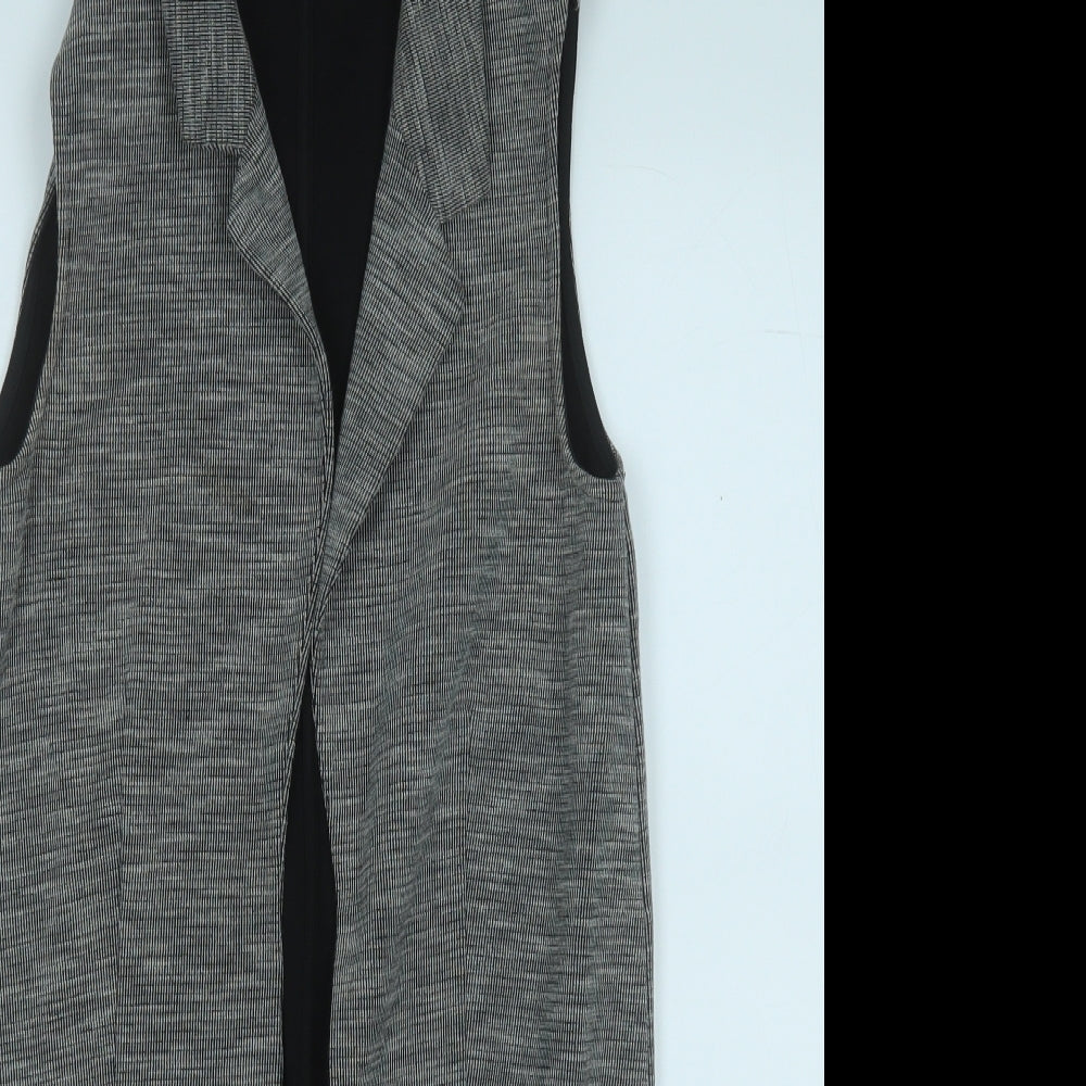 Miss Selfridge Womens Grey Collared  Polyester Cardigan Jumper Size 8