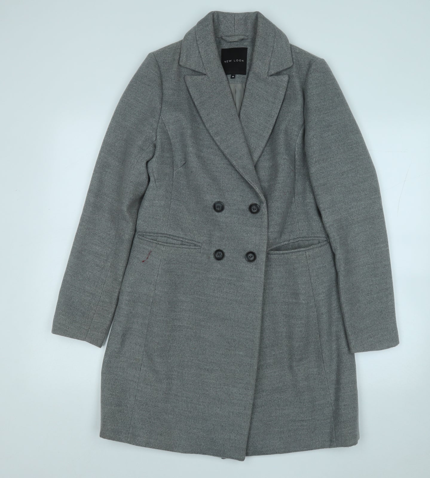 New Look Womens Grey   Trench Coat Coat Size 10