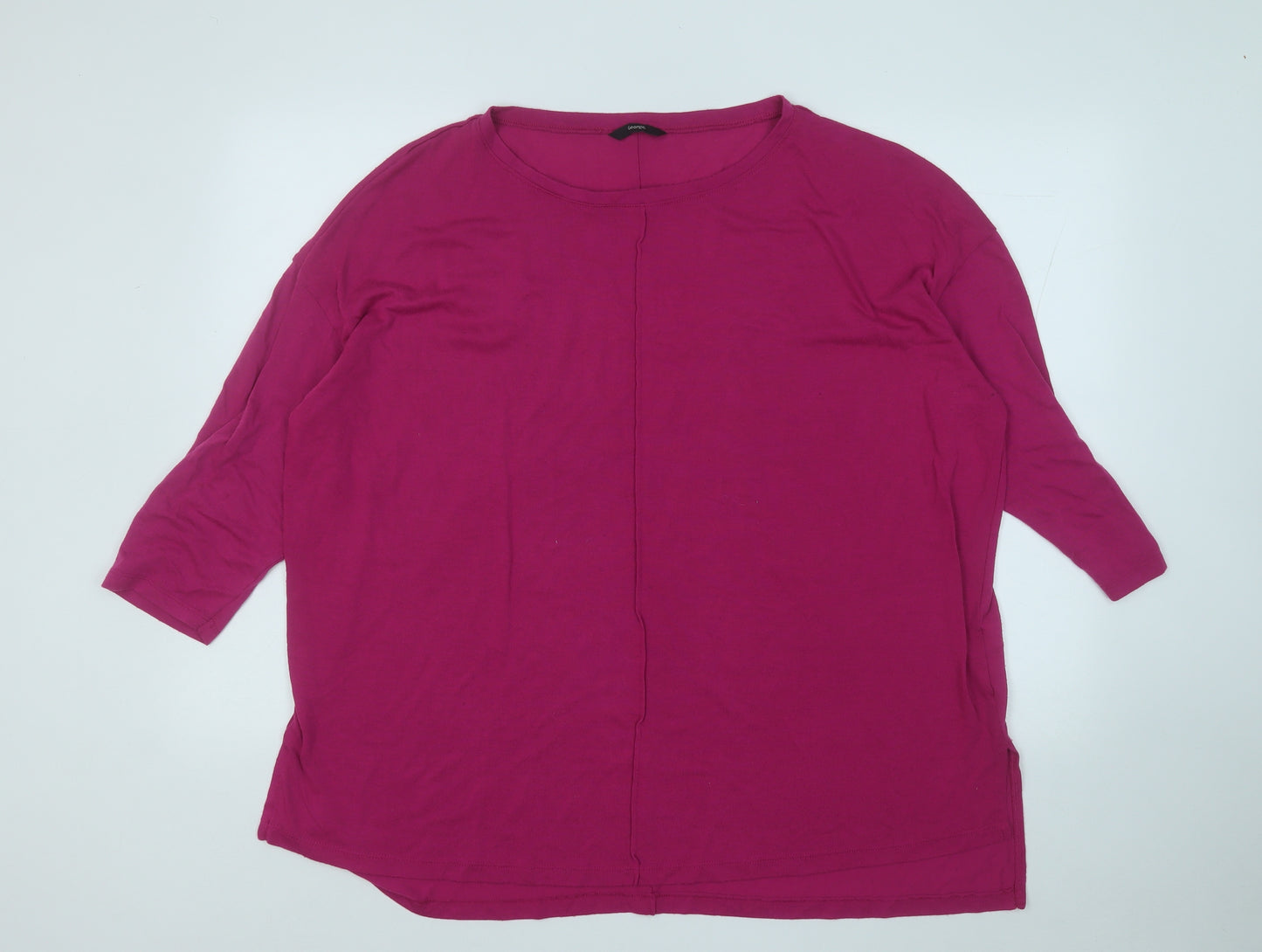 George Womens Purple Round Neck  Viscose Pullover Jumper Size 22