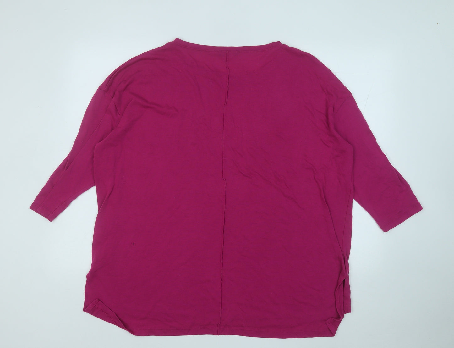George Womens Purple Round Neck  Viscose Pullover Jumper Size 22