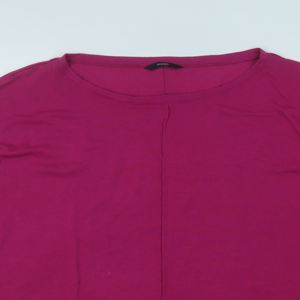 George Womens Purple Round Neck  Viscose Pullover Jumper Size 22