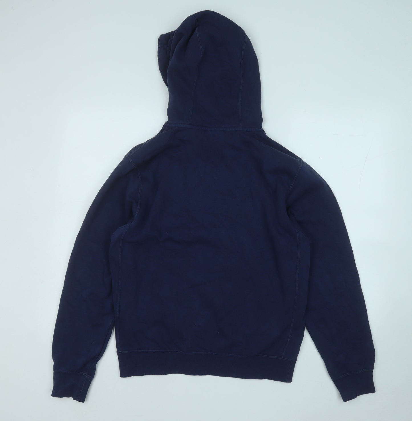 Nike Mens Blue  Cotton Pullover Hoodie Size S