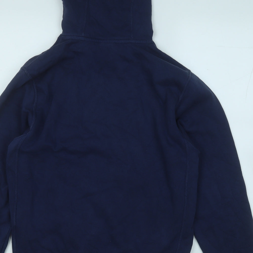 Nike Mens Blue  Cotton Pullover Hoodie Size S