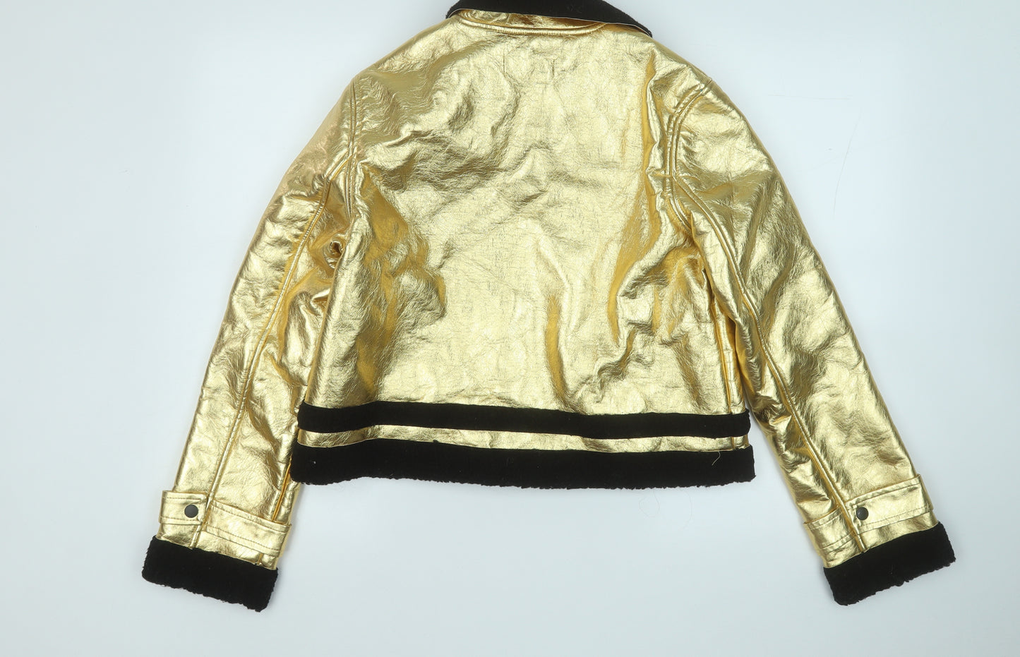Missguided Womens Gold   Jacket  Size 8