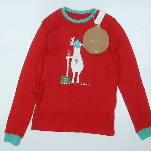 Dunnes Stores Womens Red  Cotton Basic T-Shirt Size S Round Neck