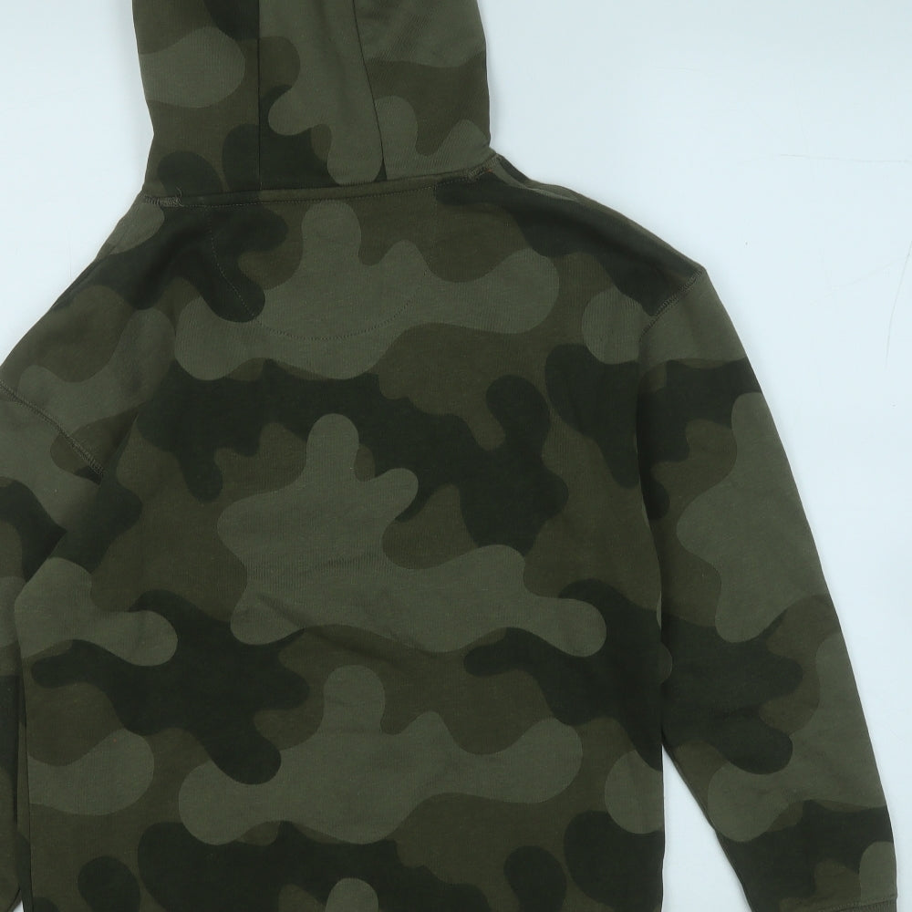Primark Boys Green Camouflage Cotton Pullover Hoodie Size 12-13 Years   - Iconic