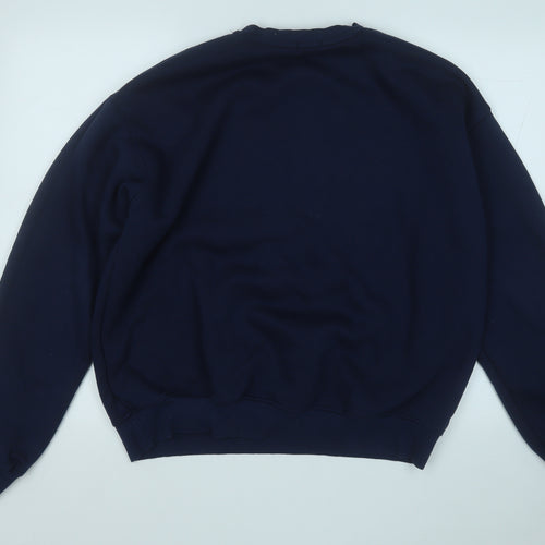 Stradivarius Womens Blue  Polyester Pullover Sweatshirt Size S   - Paris