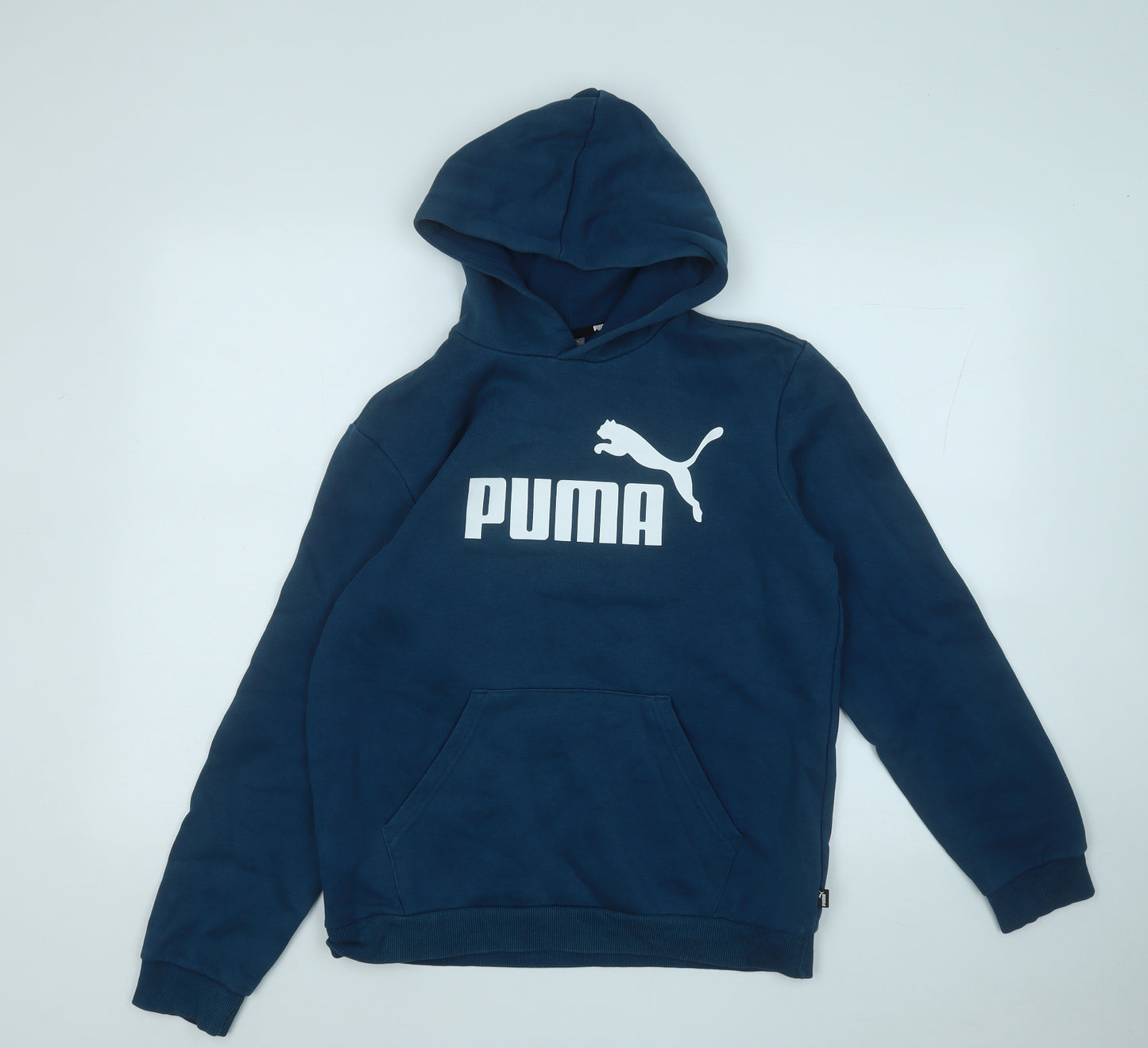 PUMA Boys Blue  Cotton Pullover Hoodie Size 15-16 Years