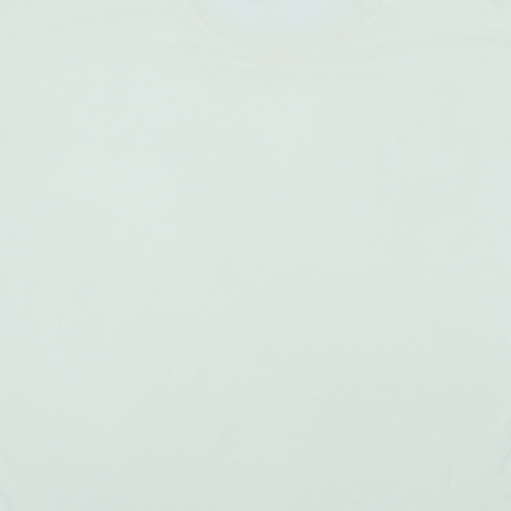 Nicole Collextion Womens White  Polyester Basic Blouse Size L Round Neck