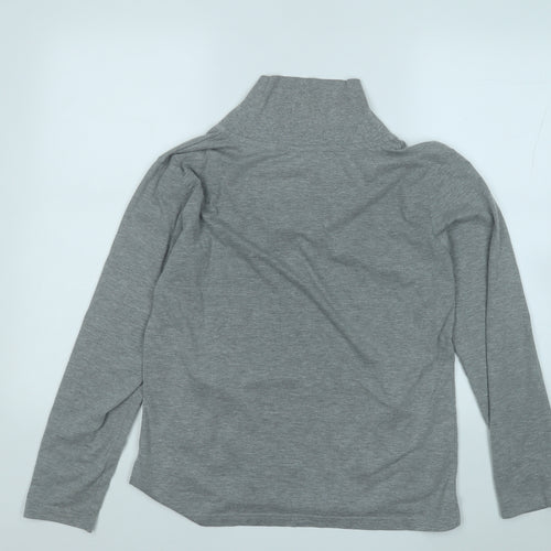 Hydra Womens Grey V-Neck  Polyester Pullover Jumper Size S