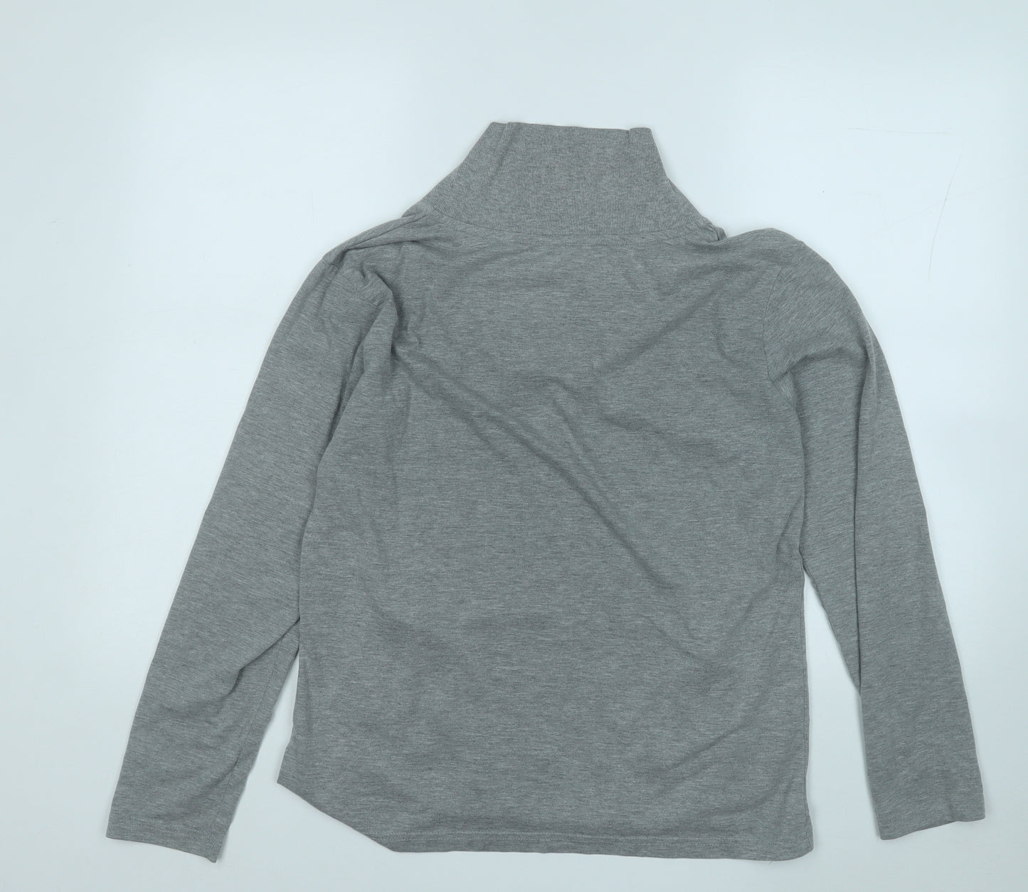 Hydra Womens Grey V-Neck  Polyester Pullover Jumper Size S