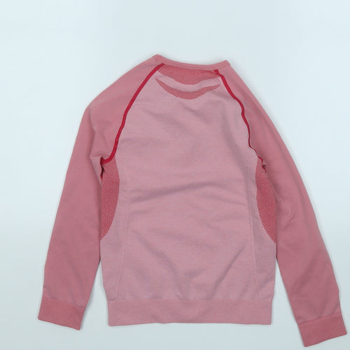 Crivit Girls Pink  Polyester Basic T-Shirt Size 6-7 Years Round Neck