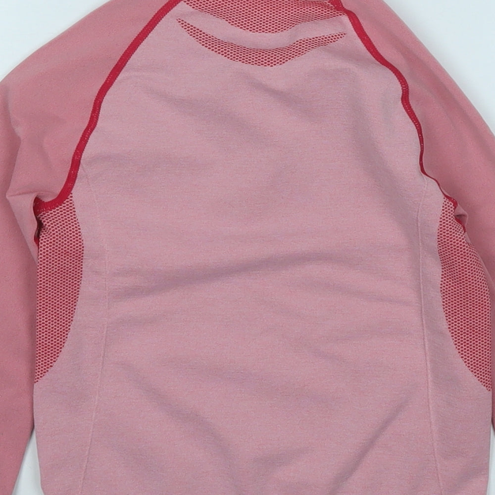Crivit Girls Pink  Polyester Basic T-Shirt Size 6-7 Years Round Neck