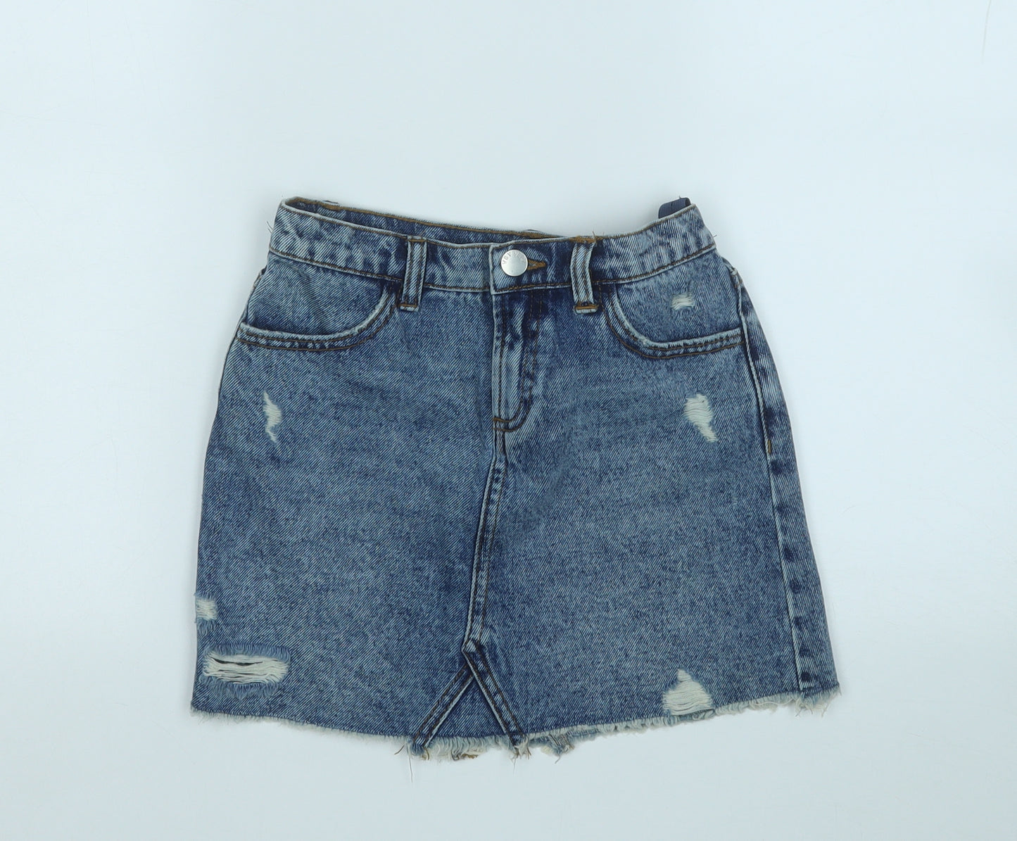 Very Girls Blue  Cotton A-Line Skirt Size 10 Years  Regular