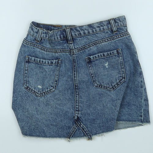 Very Girls Blue  Cotton A-Line Skirt Size 10 Years  Regular
