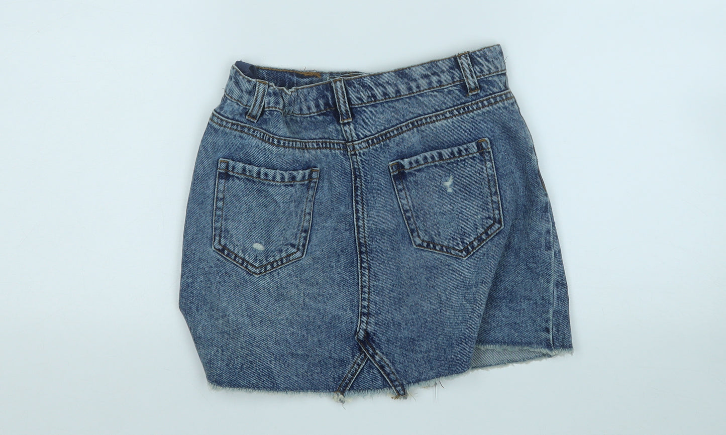 Very Girls Blue  Cotton A-Line Skirt Size 10 Years  Regular