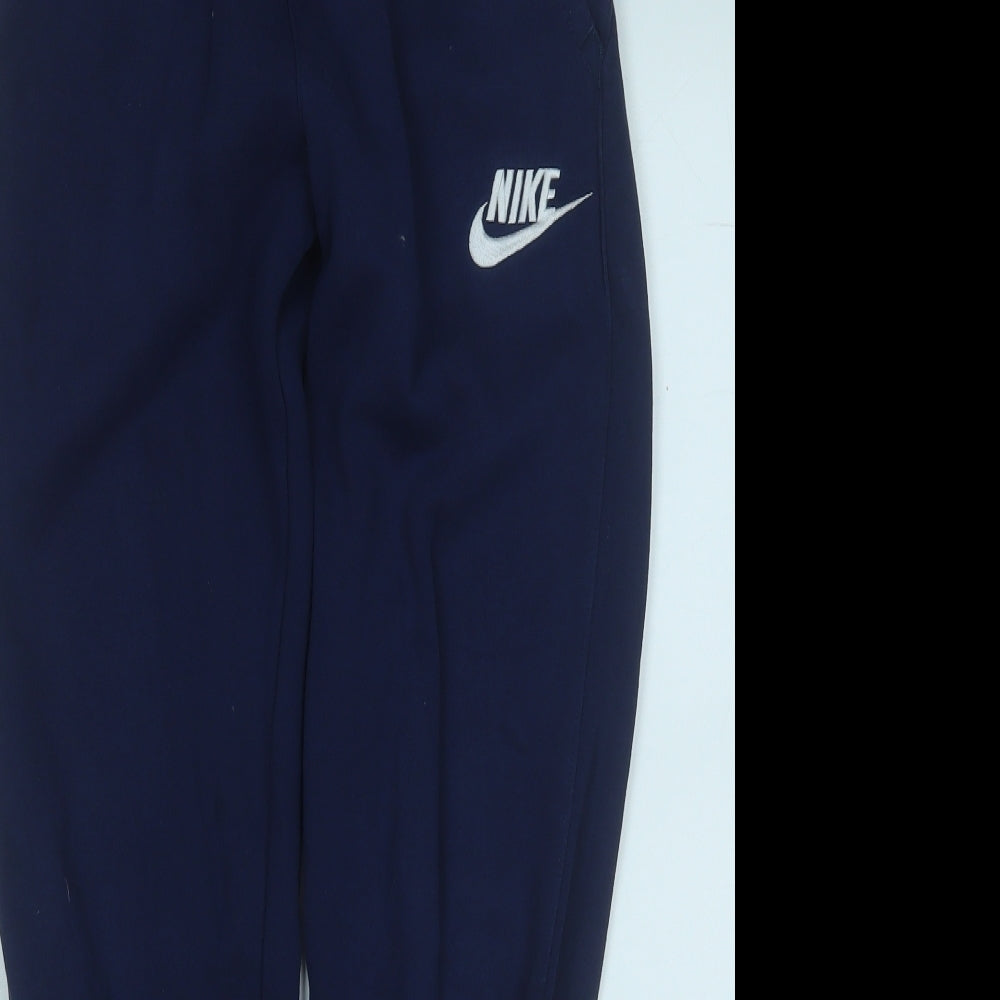 Nike Boys Blue  Cotton Jogger Trousers Size L  Regular