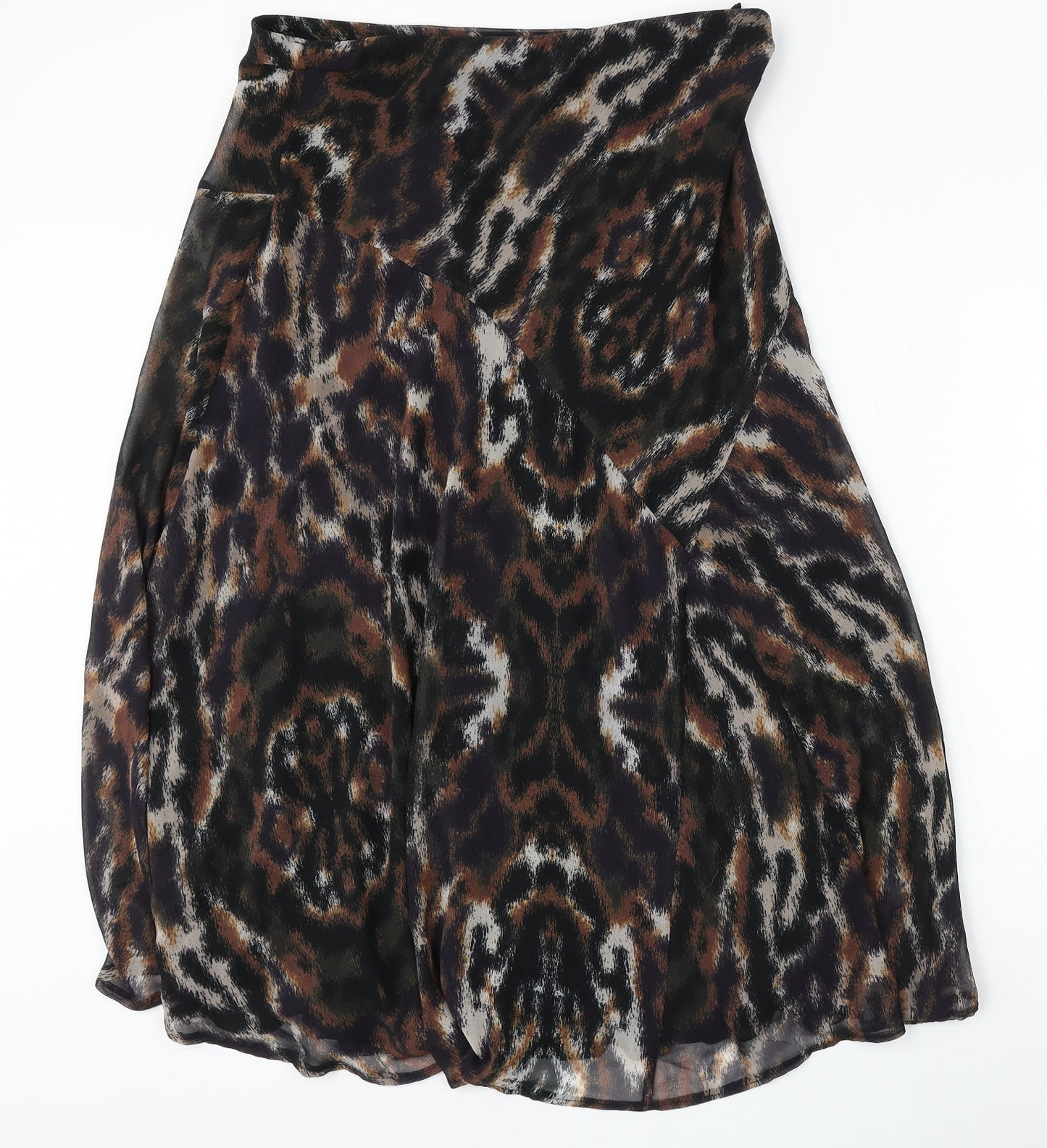 Marks and Spencer Womens Multicoloured Geometric Polyester Skater Skirt Size 16