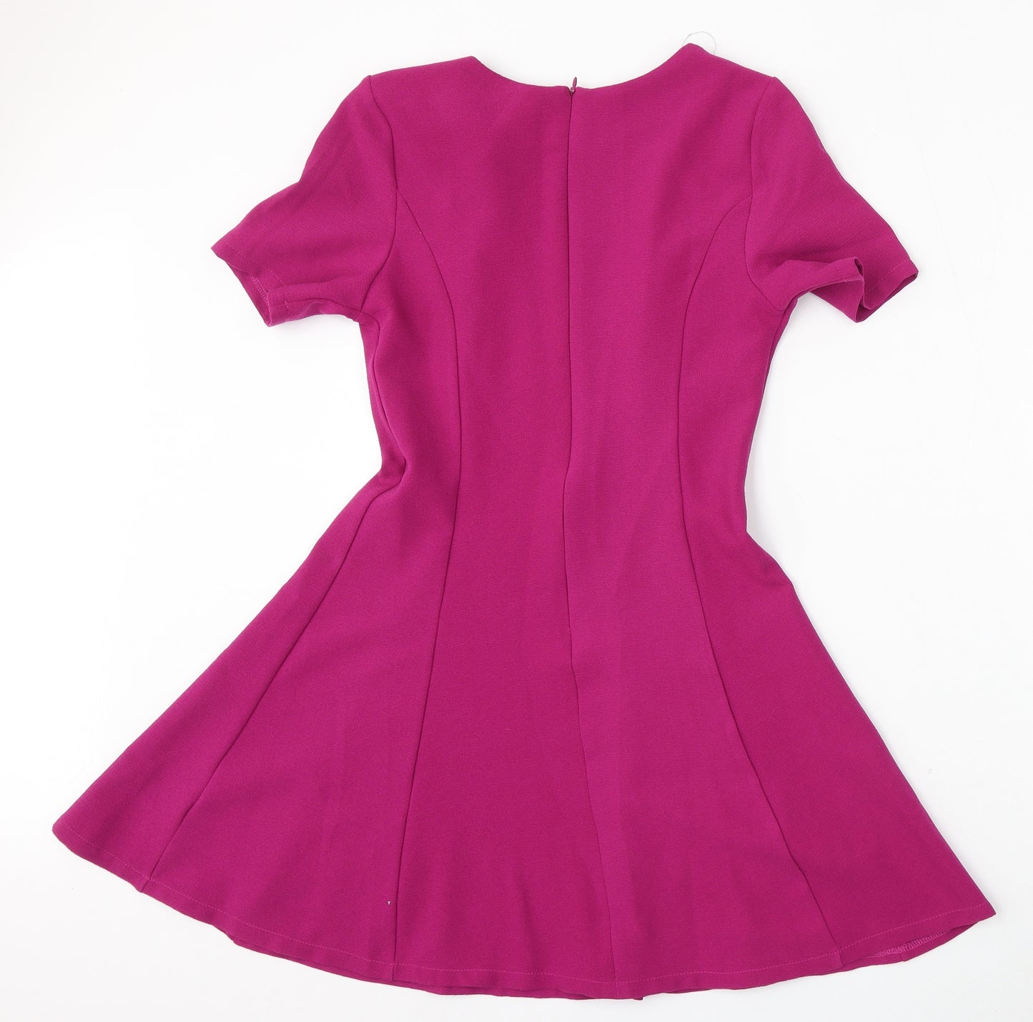 Atmosphere Womens Purple  Polyester Skater Dress  Size 8  Round Neck