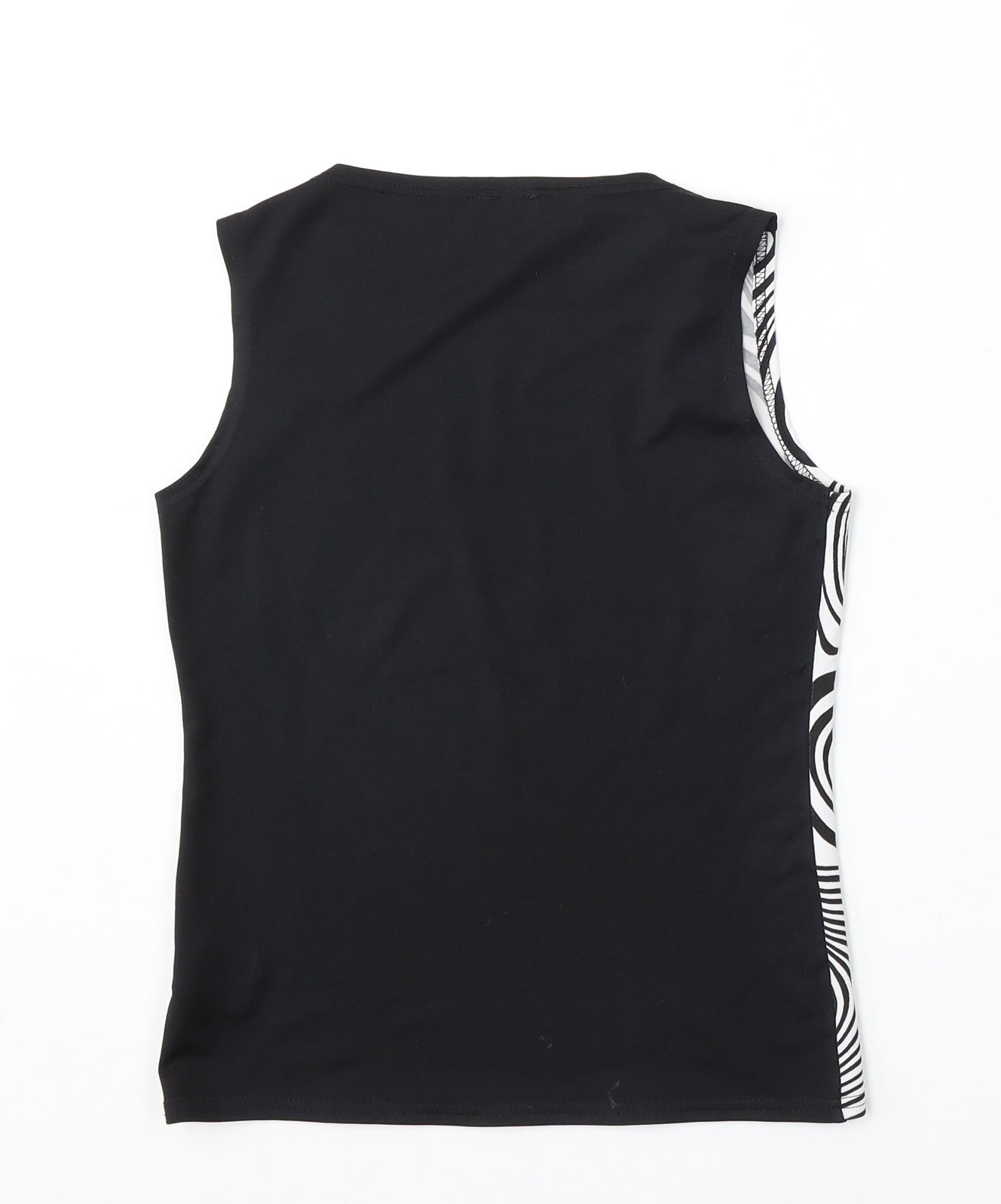 Etam Womens Multicoloured Striped Polyester Basic Tank Size 12 Round Neck