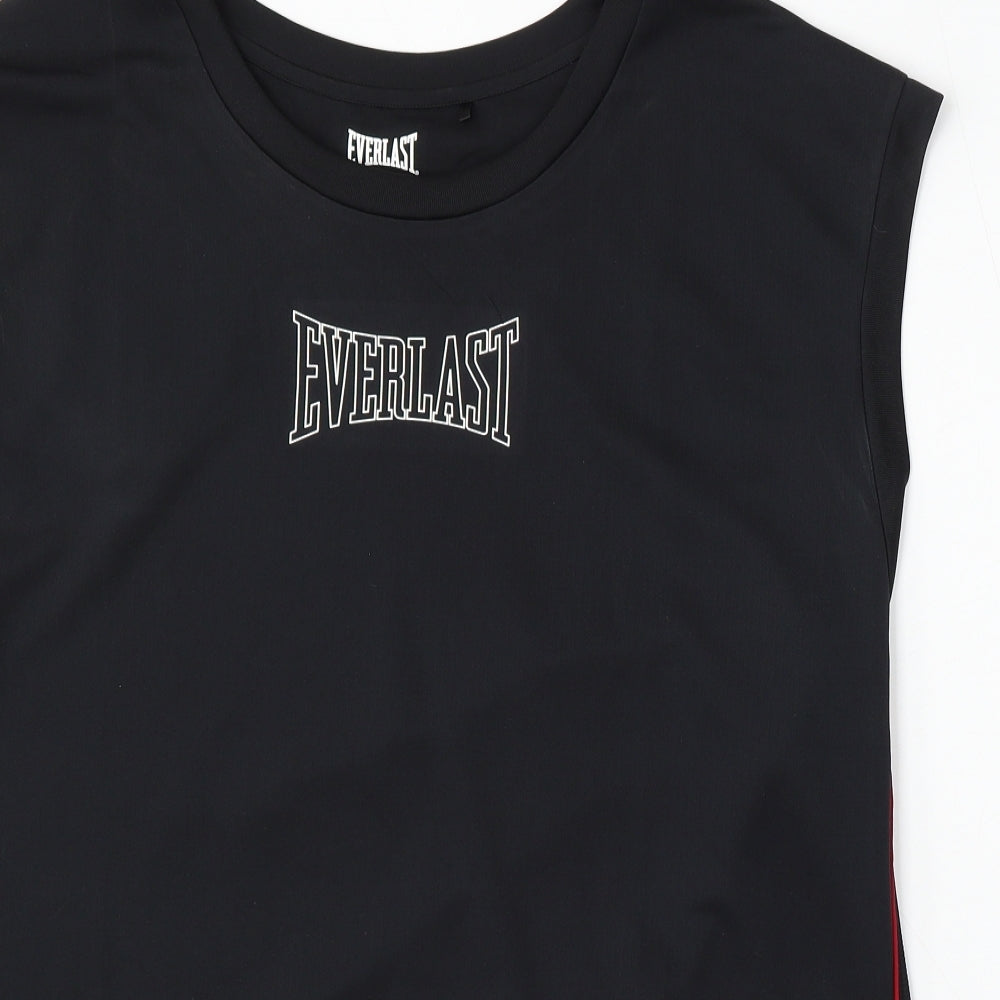Everlast Mens Black  Polyester  T-Shirt Size 4XL Round Neck