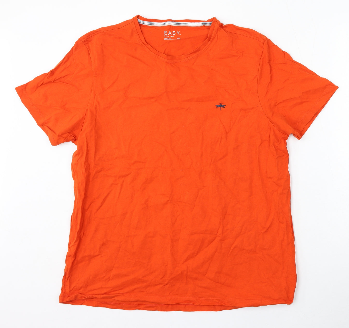 Matalan Mens Orange  Cotton  T-Shirt Size 2XL Round Neck