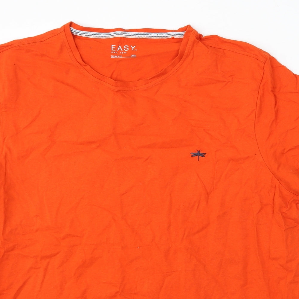 Matalan Mens Orange  Cotton  T-Shirt Size 2XL Round Neck