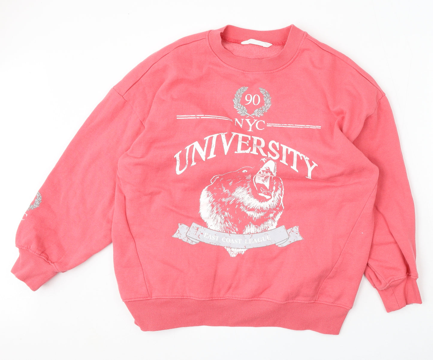 Primark Womens Pink  Polyester Pullover Sweatshirt Size XS