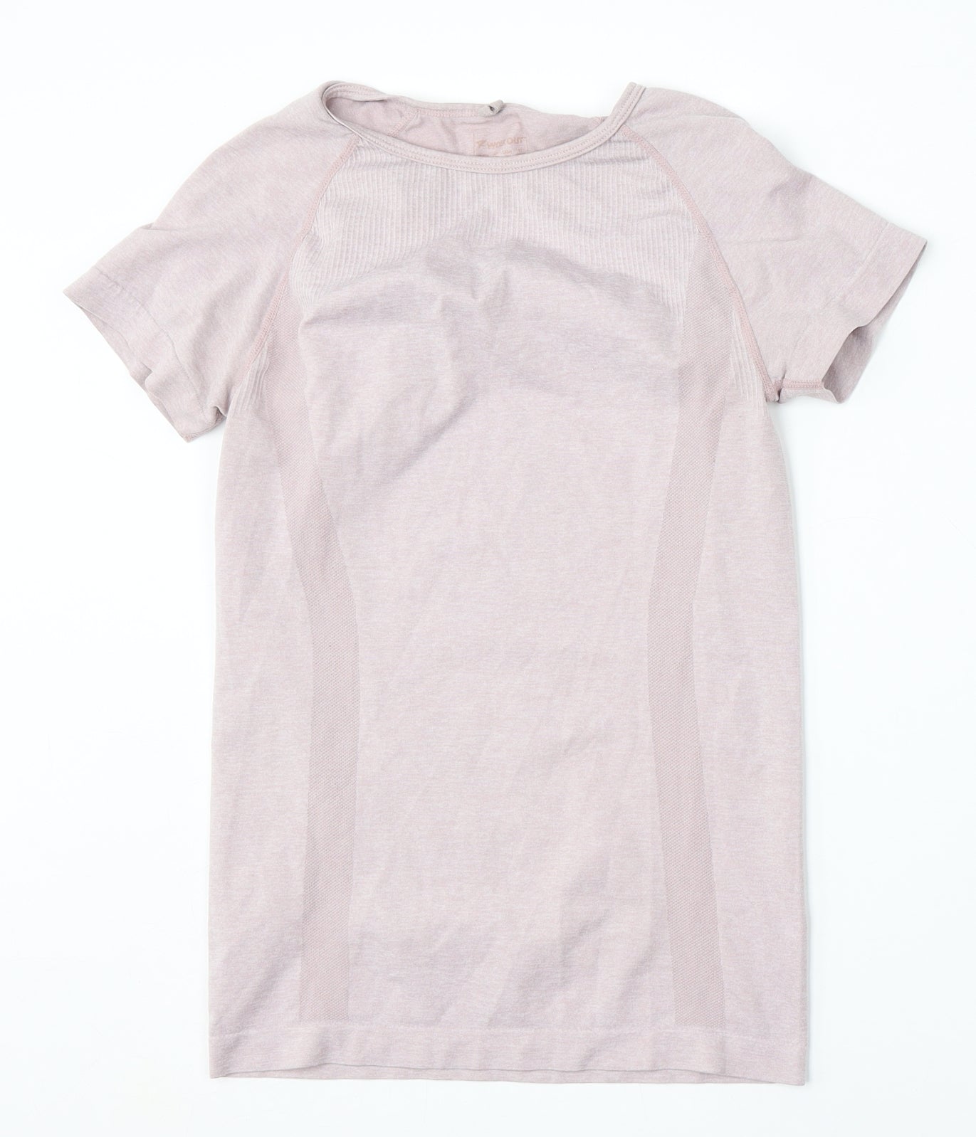 Workout Womens Pink  Polyester Basic T-Shirt Size 8 Round Neck