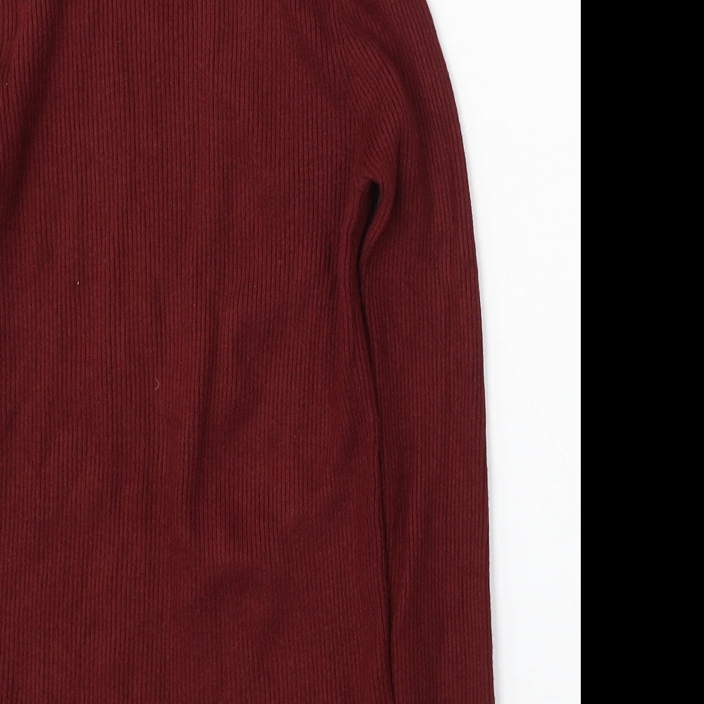 Atmosphere Womens Red Round Neck  Viscose Pullover Jumper Size 12