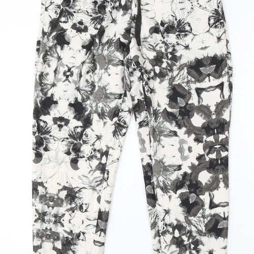 Only Womens Multicoloured Geometric Polyester Trousers  Size 8 L28 in Regular