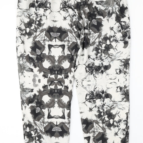 Only Womens Multicoloured Geometric Polyester Trousers  Size 8 L28 in Regular