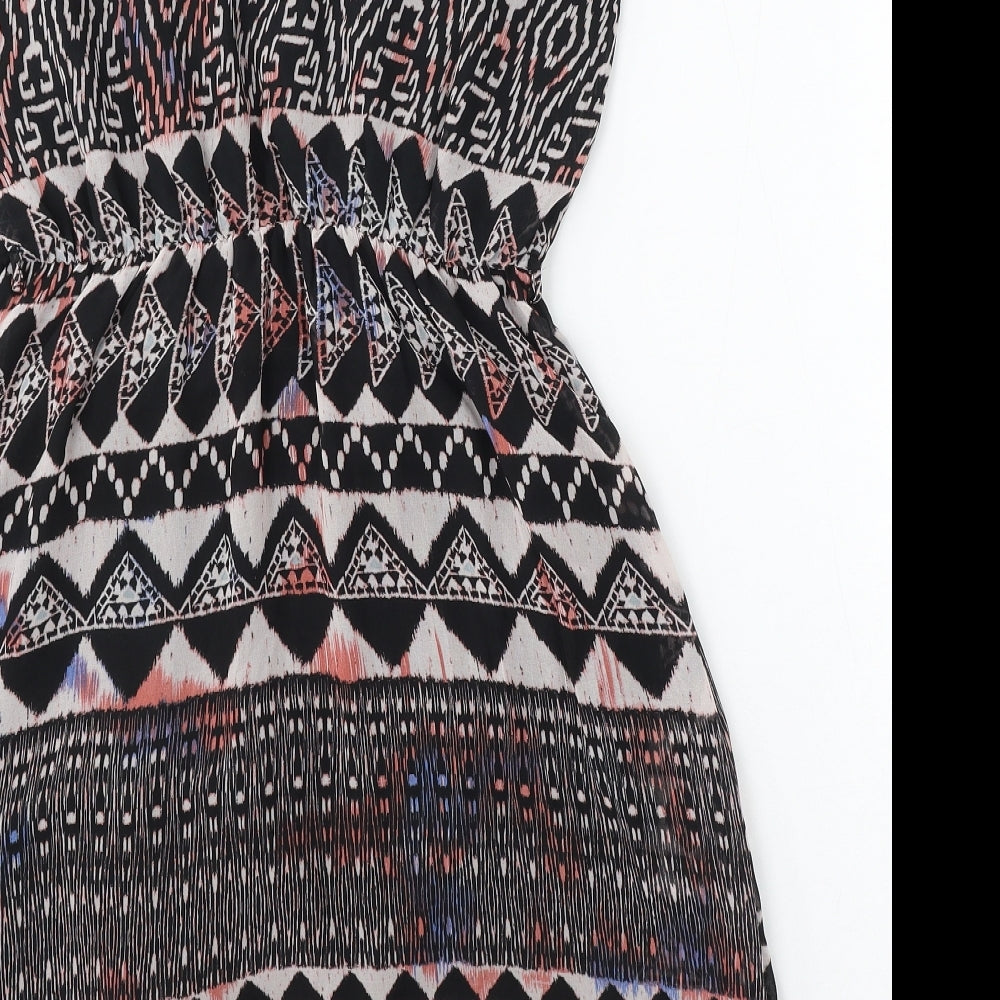 New Look Womens Multicoloured Geometric Polyester Shift  Size 12  Round Neck