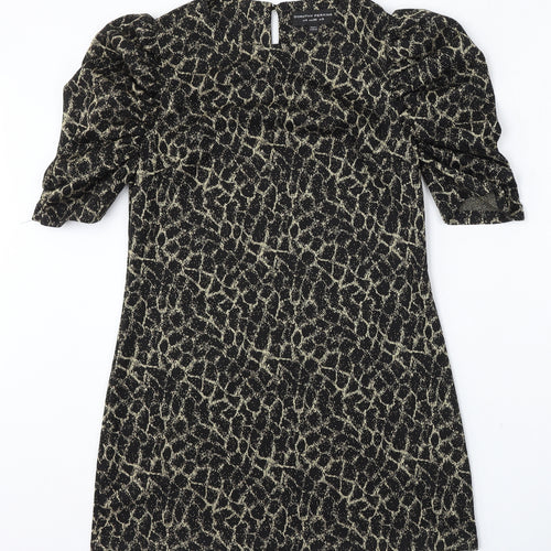Dorothy Perkins Womens Gold Round Neck  Polyester Pullover Jumper Size 8