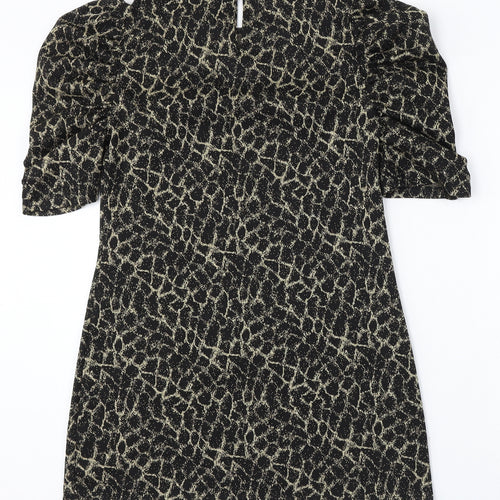 Dorothy Perkins Womens Gold Round Neck  Polyester Pullover Jumper Size 8