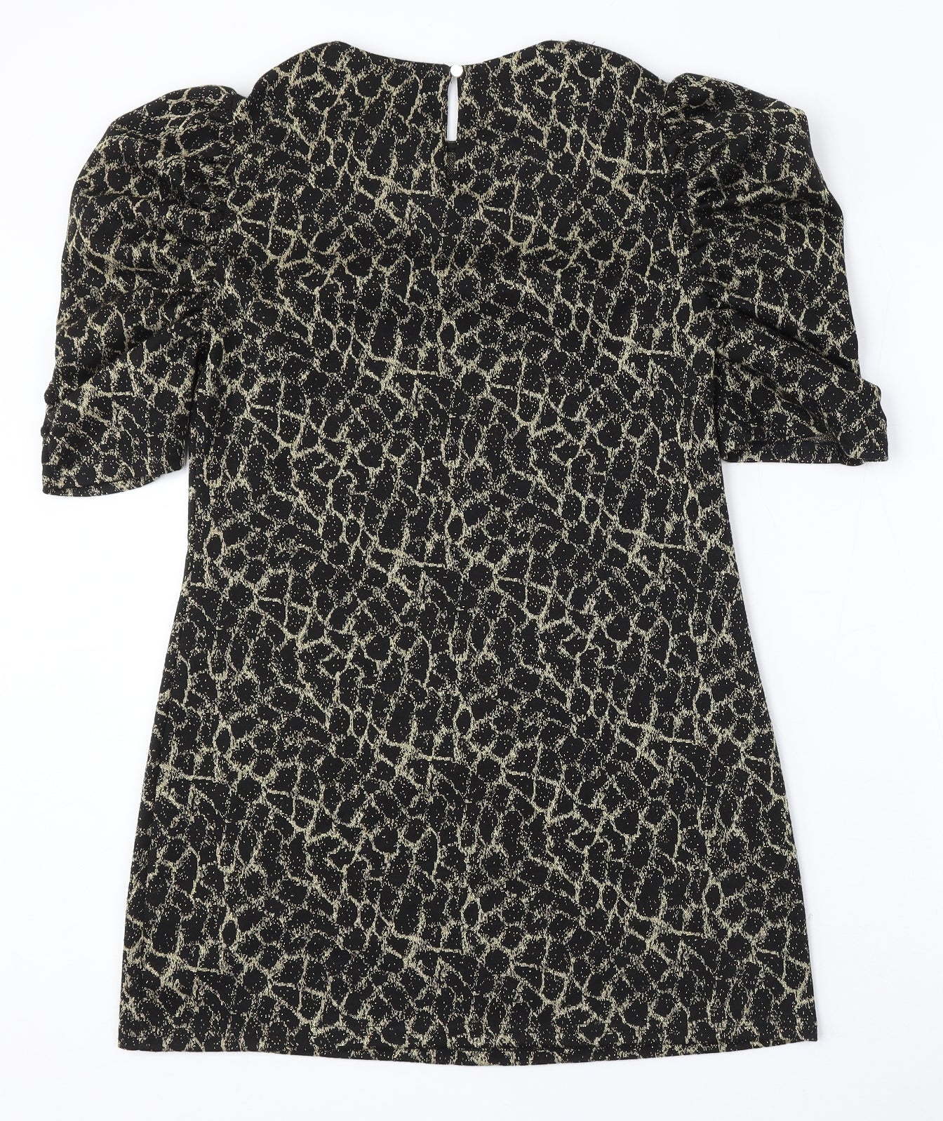 Dorothy Perkins Womens Gold Round Neck  Polyester Pullover Jumper Size 8