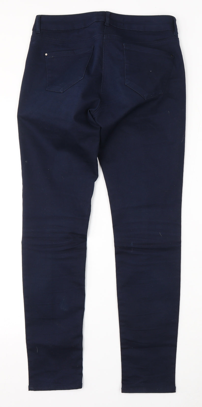 NEXT Womens Blue  Cotton Skinny Jeans Size 8 L30 in Regular Button