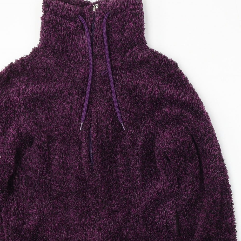 ESMARA Womens Purple  Polyester Pullover Sweatshirt Size XS  Zip