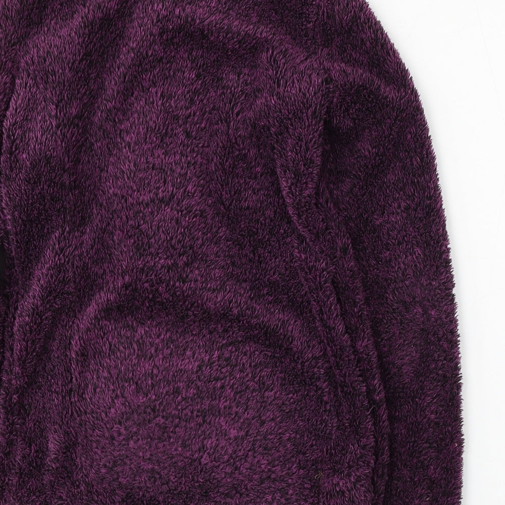 ESMARA Womens Purple  Polyester Pullover Sweatshirt Size XS  Zip