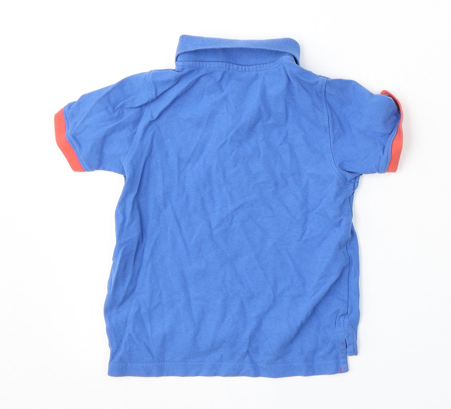 Jack Green Boys Blue  Cotton Basic Polo Size 5-6 Years Collared