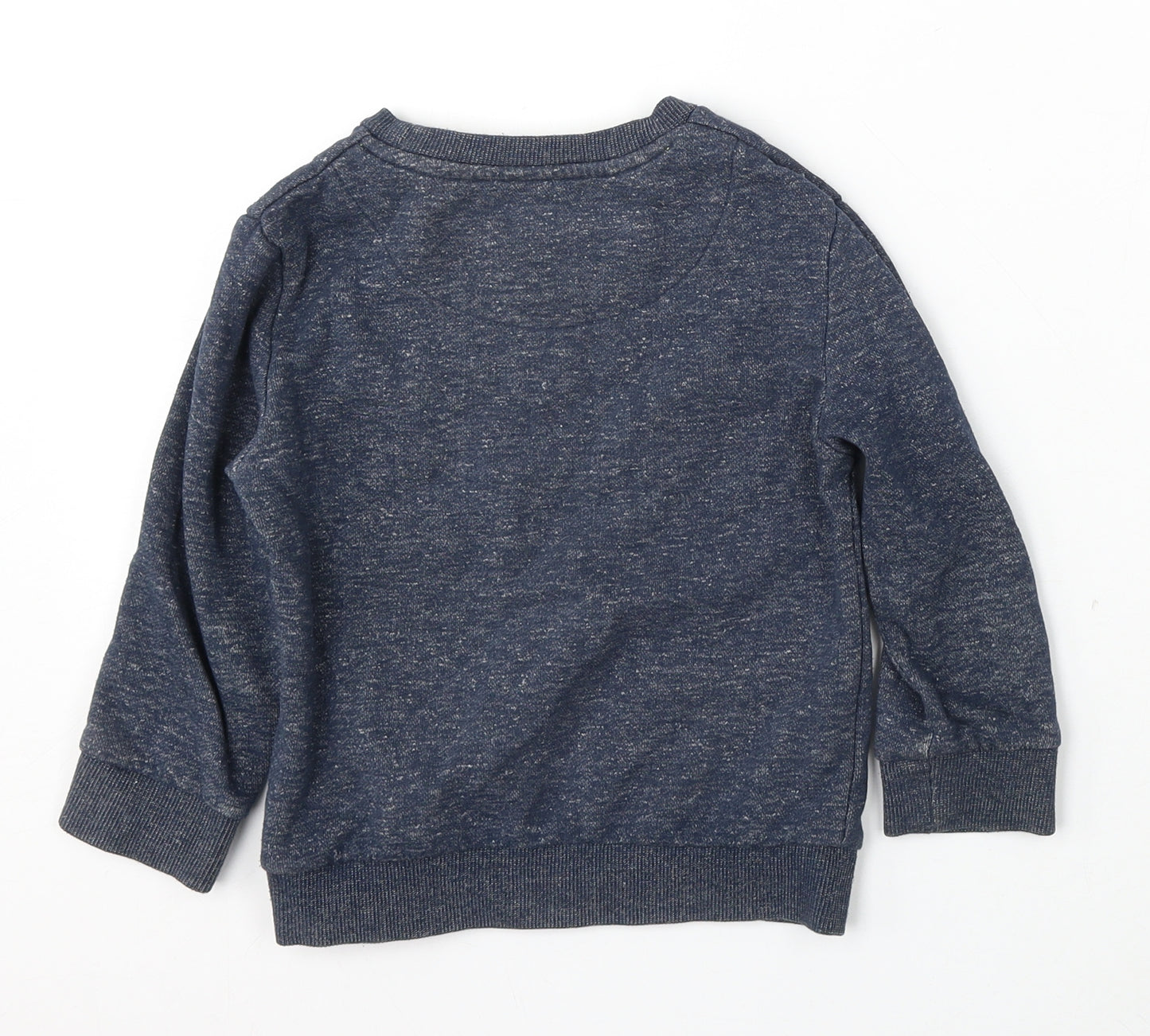 Rebel Boys Blue Round Neck  Cotton Pullover Jumper Size 4-5 Years