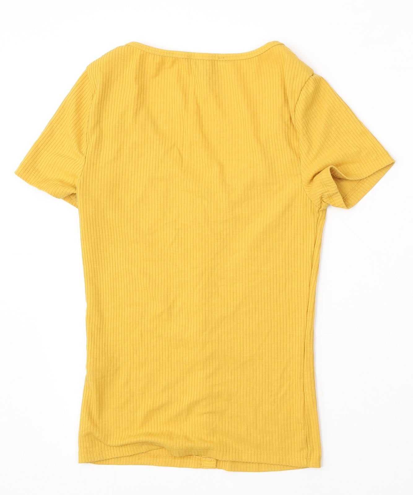 New Look Womens Yellow Round Neck  Polyester Pullover Jumper Size 8