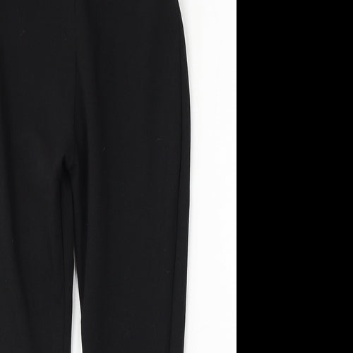 PRETTYLITTLETHING Womens Black  Polyester Trousers  Size 8 L23 in Regular