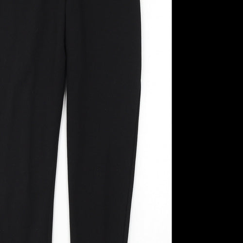 PRETTYLITTLETHING Womens Black  Polyester Trousers  Size 8 L23 in Regular